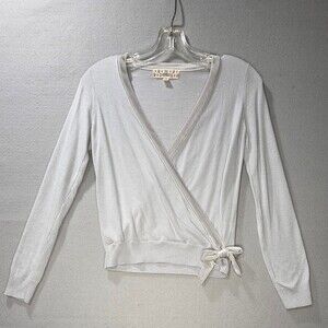 Pink Republic Girls Ballet Wrap Sweater - Size M 10/12 - Velvet Balletcore